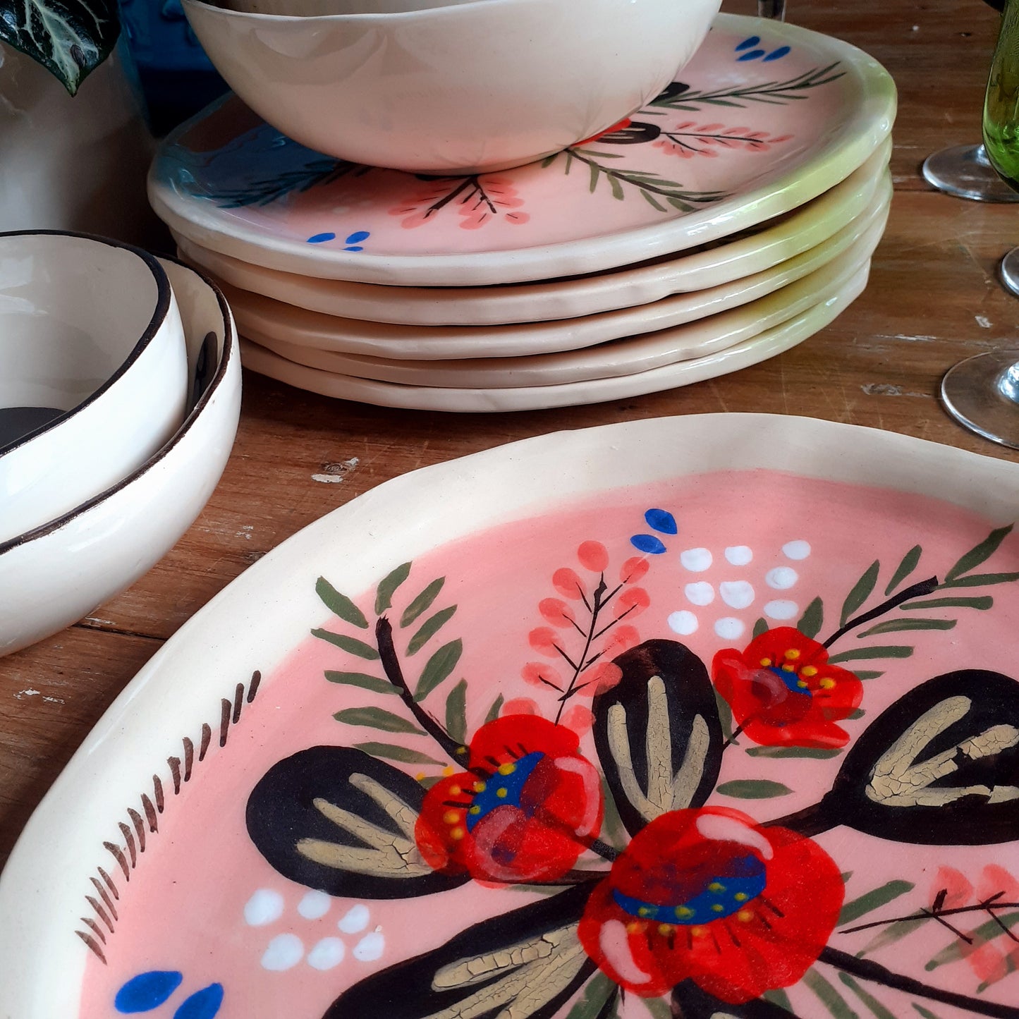 Plato de Cerámica para Tartas - 24 cm | Vajilla ilustrada