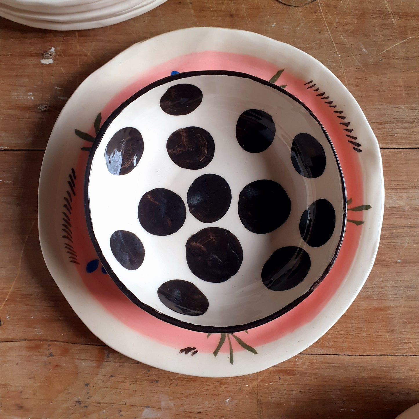 Plato de Cerámica para Tartas - 24 cm | Vajilla ilustrada